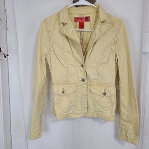 Missimo Woman's Moss Issue Long Sleeve Jacket, Size: Small Color: Yellow